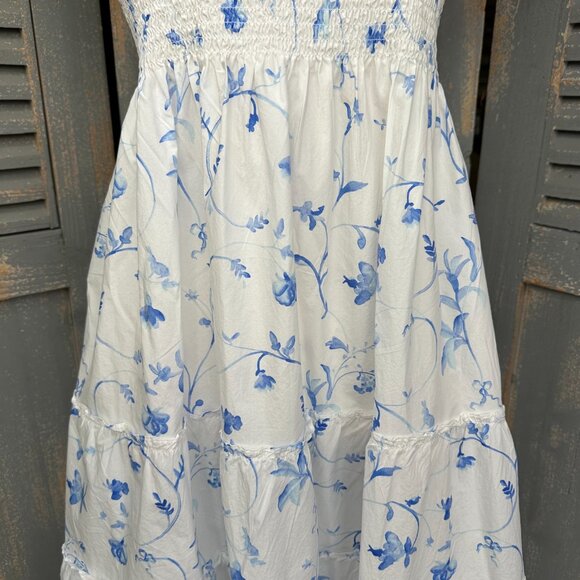 Hill House The Ellie Nap Dress Blue Botanical Sz M - Picture 5 of 13